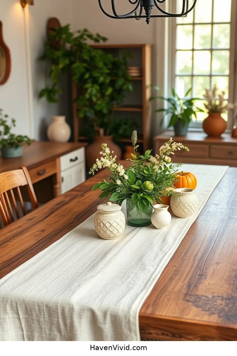 20 Ways to Use Natural Fibers in Your Farmhouse Dining Room 6 Linen Table Runners for Added Texture for 20 Ways to Use Natural Fibers in Your Farmhouse Dining Room