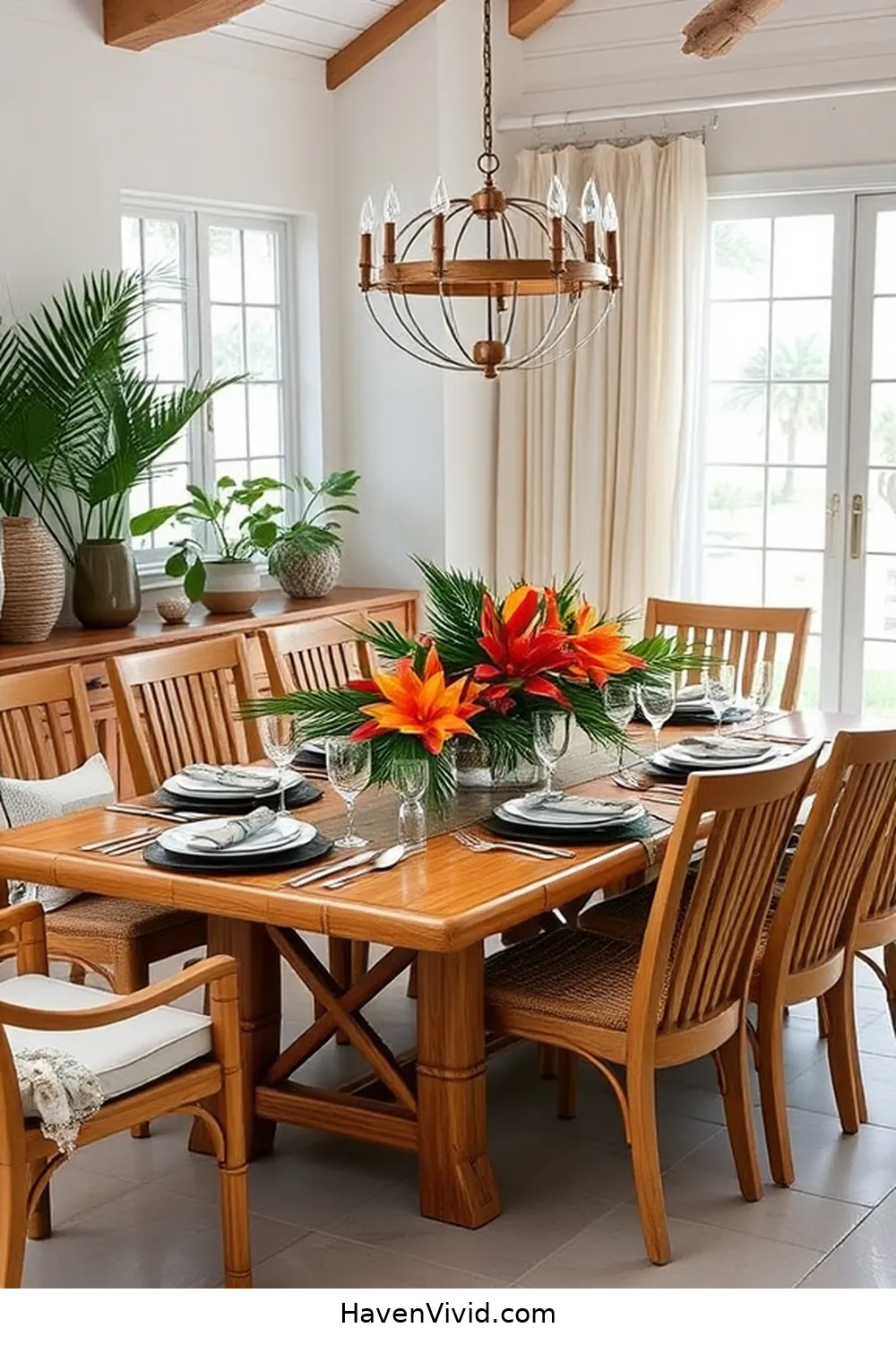 Achieve Coastal Living in Your Dining Room Using Bamboo 4 Bamboo Dining Tables: A Centerpiece for Your Dining Room for Achieve Coastal Living in Your Dining Room Using Bamboo
