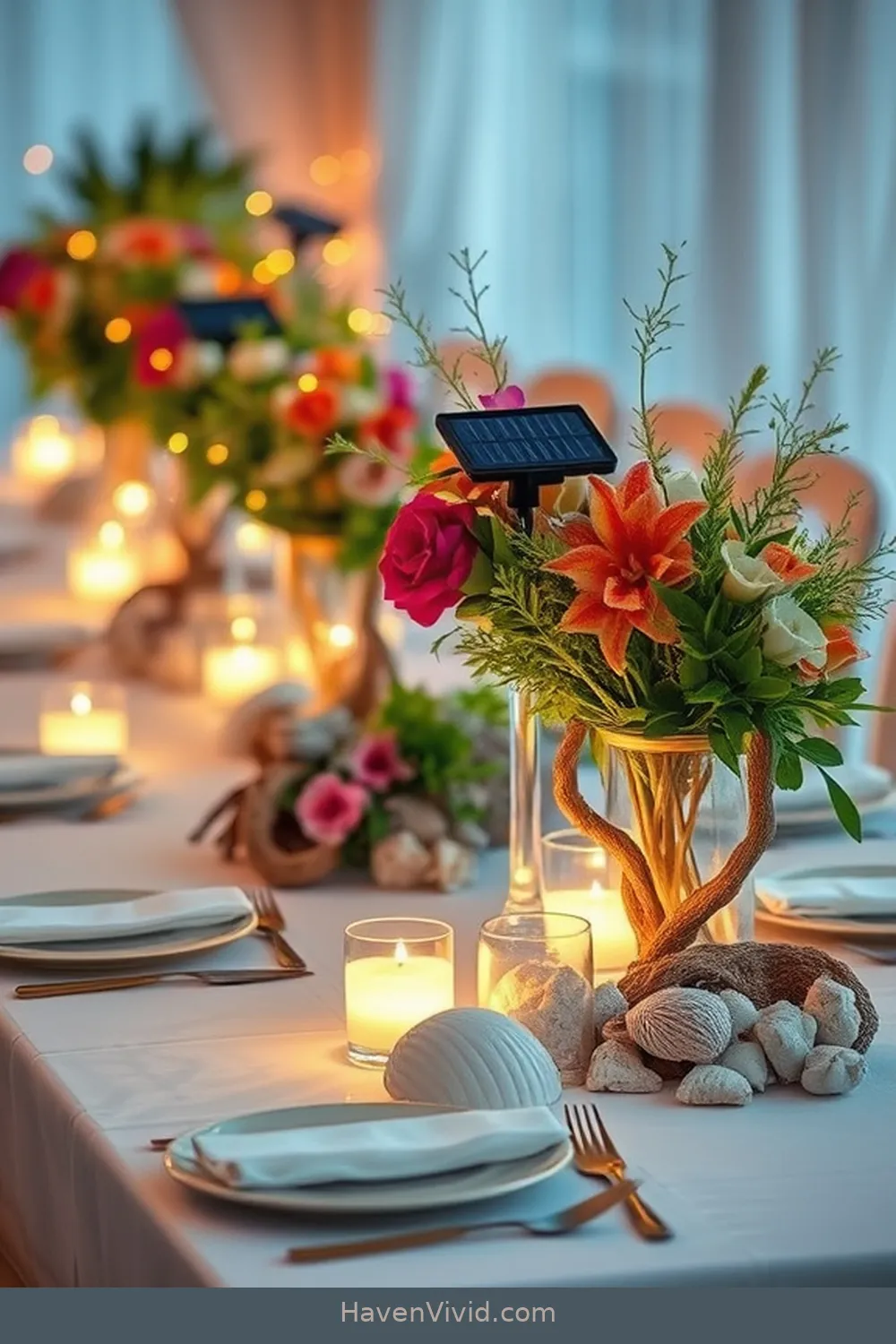 Achieve Coastal Living in Your Dining Room Using Solar-Powered Lights 6 Dining Table Centerpieces With Solar Features for Achieve Coastal Living in Your Dining Room Using Solar-Powered Lights