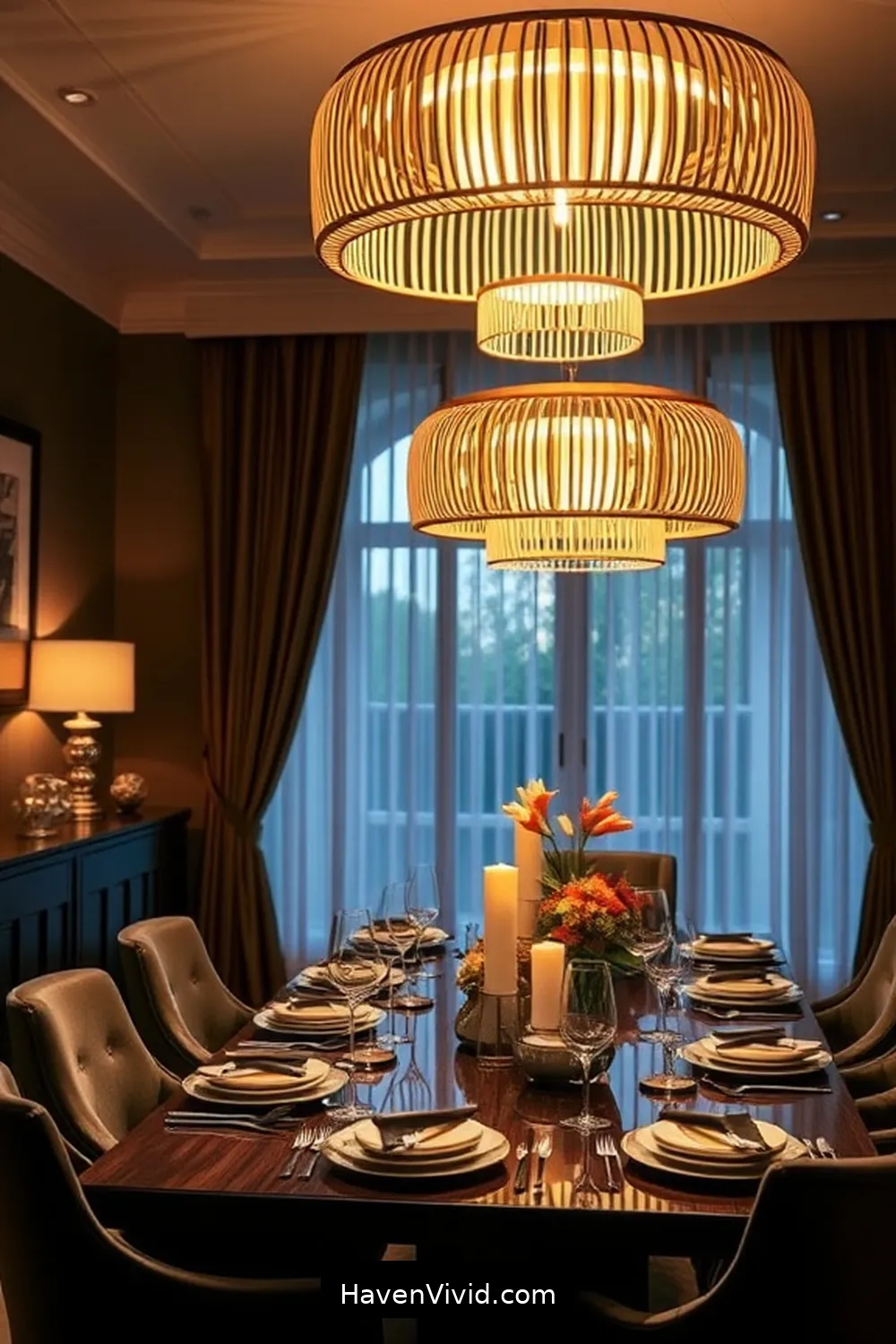 Achieve a Glamorous Dining Room Lifestyle Using Bamboo: 10 Ways 4 Bamboo Lighting Fixtures: Illuminate Your Space for Achieve a Glamorous Dining Room Lifestyle Using Bamboo: 10 Ways