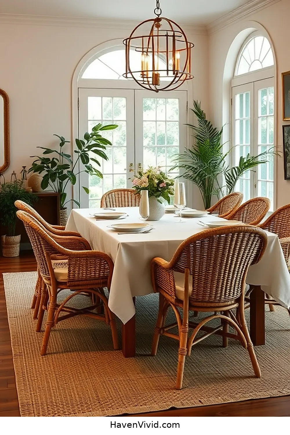Achieve a Glamorous Dining Room Using Natural Fibers 7 Mixing and Matching Natural Fibers for Achieve a Glamorous Dining Room Using Natural Fibers