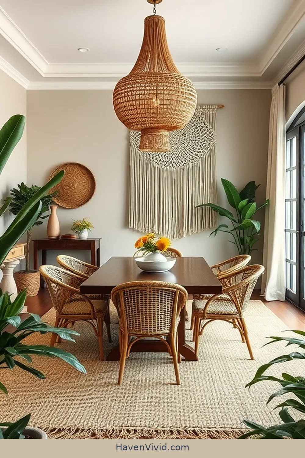 Achieve a Glamorous Dining Room Using Natural Fibers 9 Statement Pieces: Natural Fiber Decor for Achieve a Glamorous Dining Room Using Natural Fibers