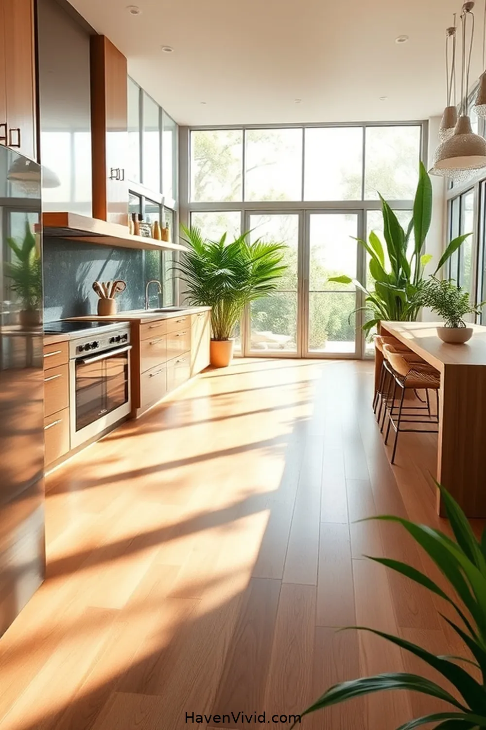 Achieve a Glamorous Kitchen Lifestyle Using Bamboo 5 Bamboo Flooring: A Sustainable Base for Your Kitchen for Achieve a Glamorous Kitchen Lifestyle Using Bamboo
