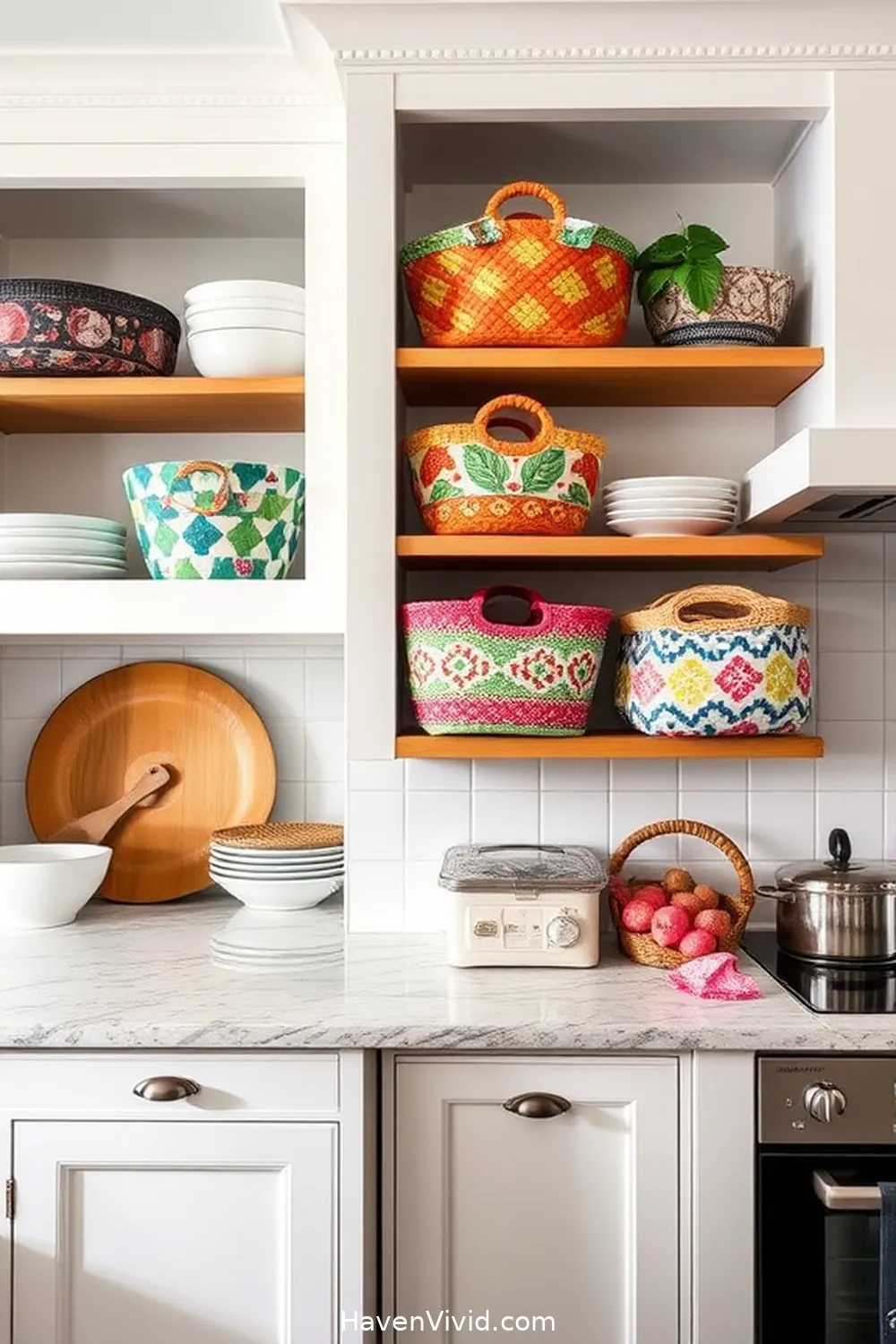 Achieve a Glamorous Kitchen Lifestyle Using Upcycled Fabric With These 7 Ways 6 Create Colorful Fabric Baskets for Storage for Achieve a Glamorous Kitchen Lifestyle Using Upcycled Fabric With These 7 Ways