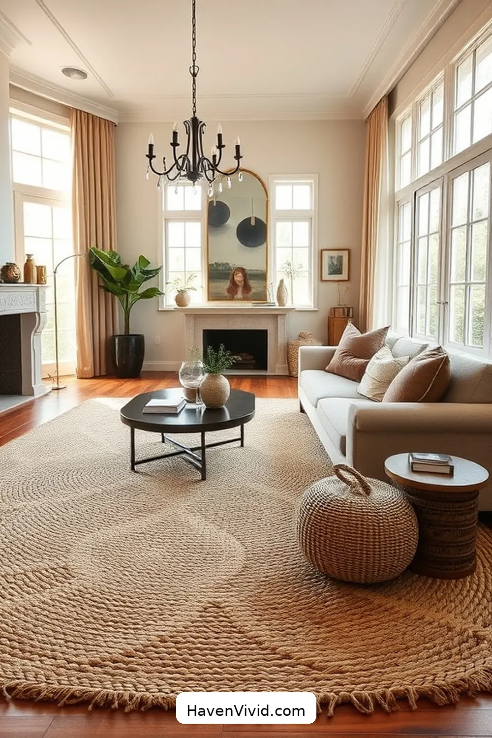 Achieve a Glamorous Living Room Lifestyle Using Natural Fibers 3 The Allure of Jute Rugs for Achieve a Glamorous Living Room Lifestyle Using Natural Fibers