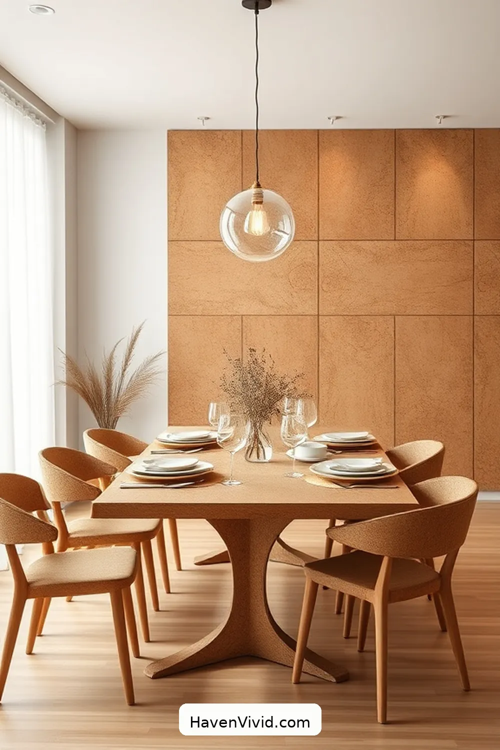 Incorporate Cork Accents for Texture and Warmth for Achieve a Minimalist Dining Room Lifestyle Using Cork in 3 Steps