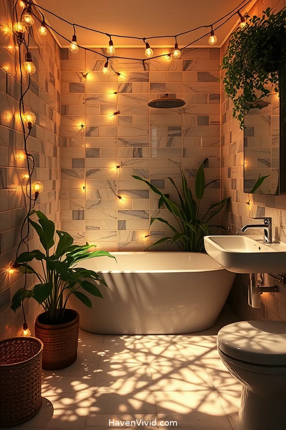 Brighten Your Urban Bathroom With Solar-Powered Lights: 3 Ways 3 Use Solar String Lights for a Cozy Ambiance for Brighten Your Urban Bathroom With Solar-Powered Lights: 3 Ways