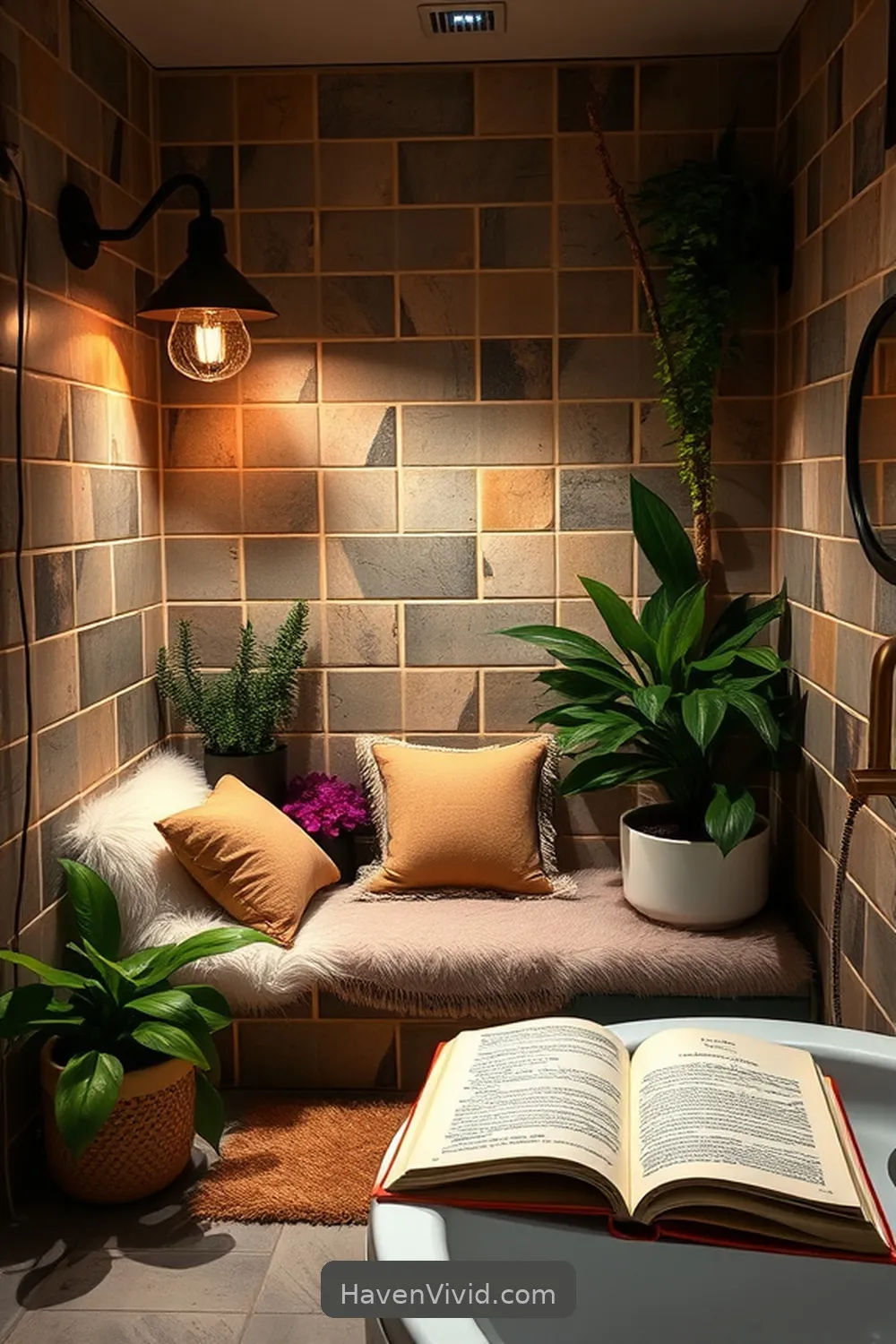 Create Artistic Bathroom Spaces Using Solar-Powered Lights 7 Creating a Comfortable Reading Nook for Create Artistic Bathroom Spaces Using Solar-Powered Lights