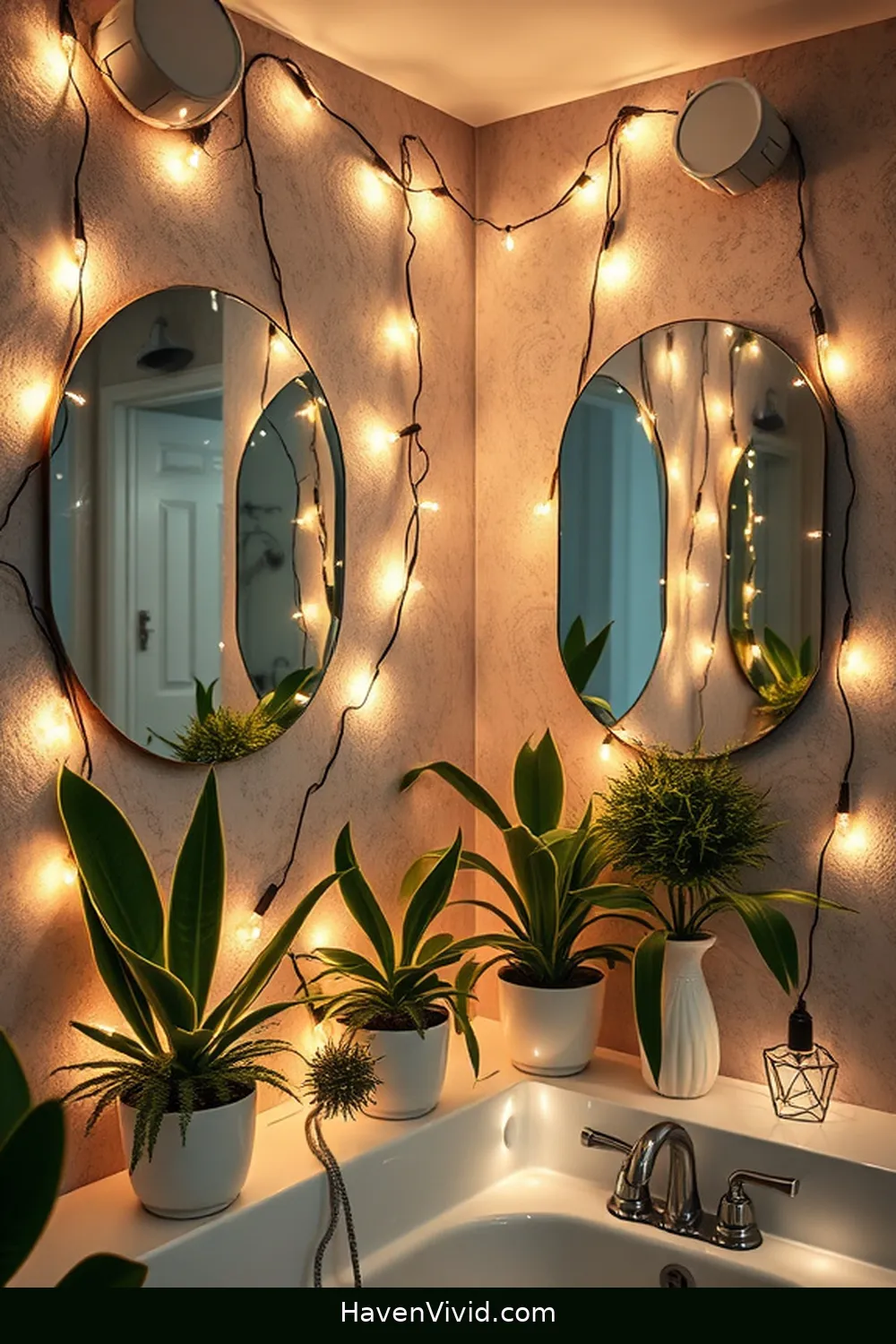 Create Artistic Bathroom Spaces Using Solar-Powered Lights 8 Incorporating Solar-Powered String Lights for Create Artistic Bathroom Spaces Using Solar-Powered Lights
