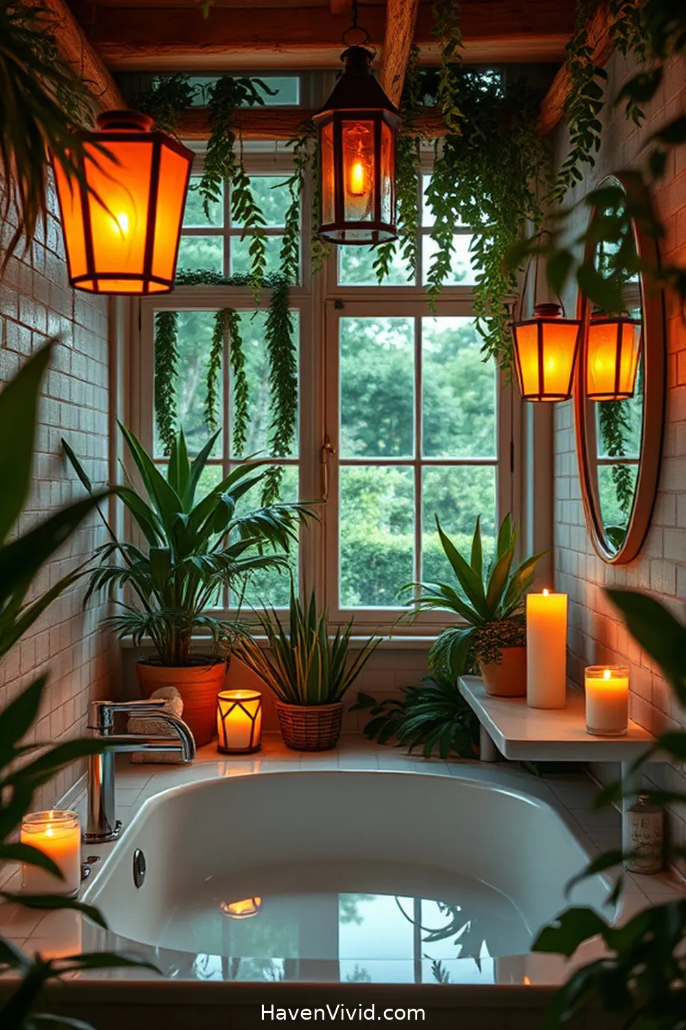Create Artistic Bathroom Spaces Using Solar-Powered Lights 9 Using Solar-Powered Lanterns for a Cozy Feel for Create Artistic Bathroom Spaces Using Solar-Powered Lights