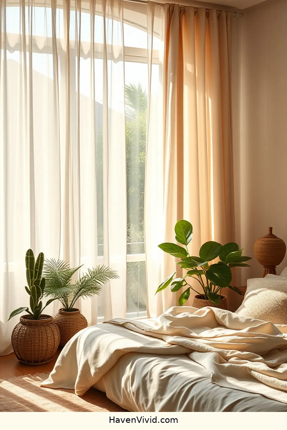 Create Artistic Bedroom Spaces Using Natural Fibers 5 Creative Curtains: Sheer Fabrics and Organic Textiles for Create Artistic Bedroom Spaces Using Natural Fibers