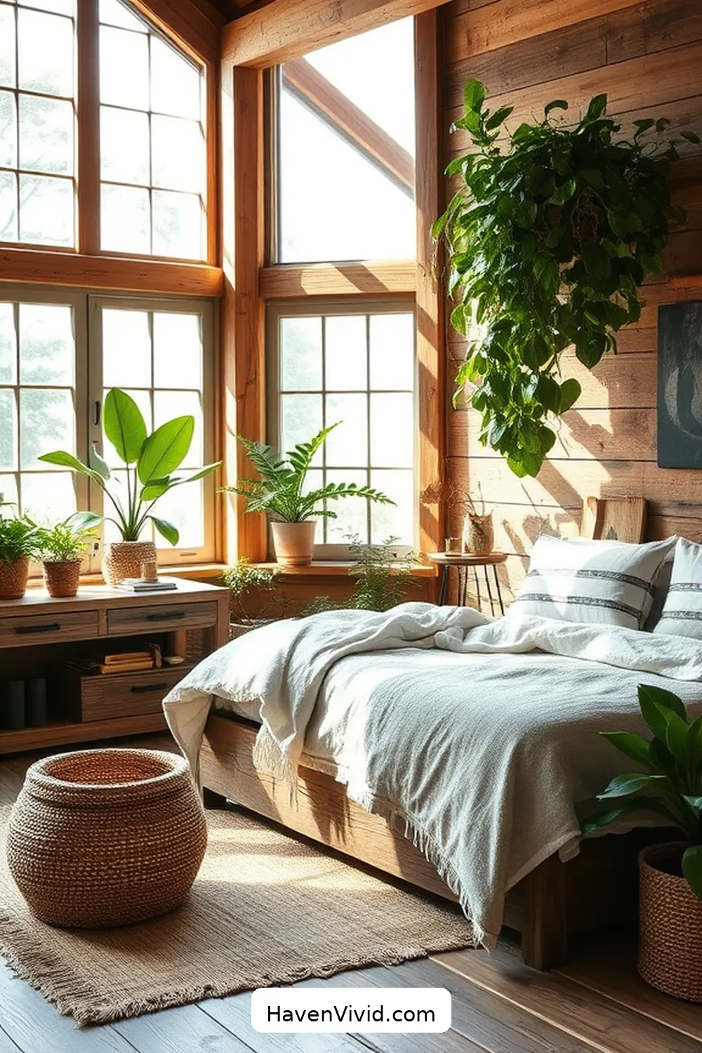 Incorporating Natural Elements for a Rustic Feel for Create Artistic Bedroom Spaces Using Reclaimed Materials