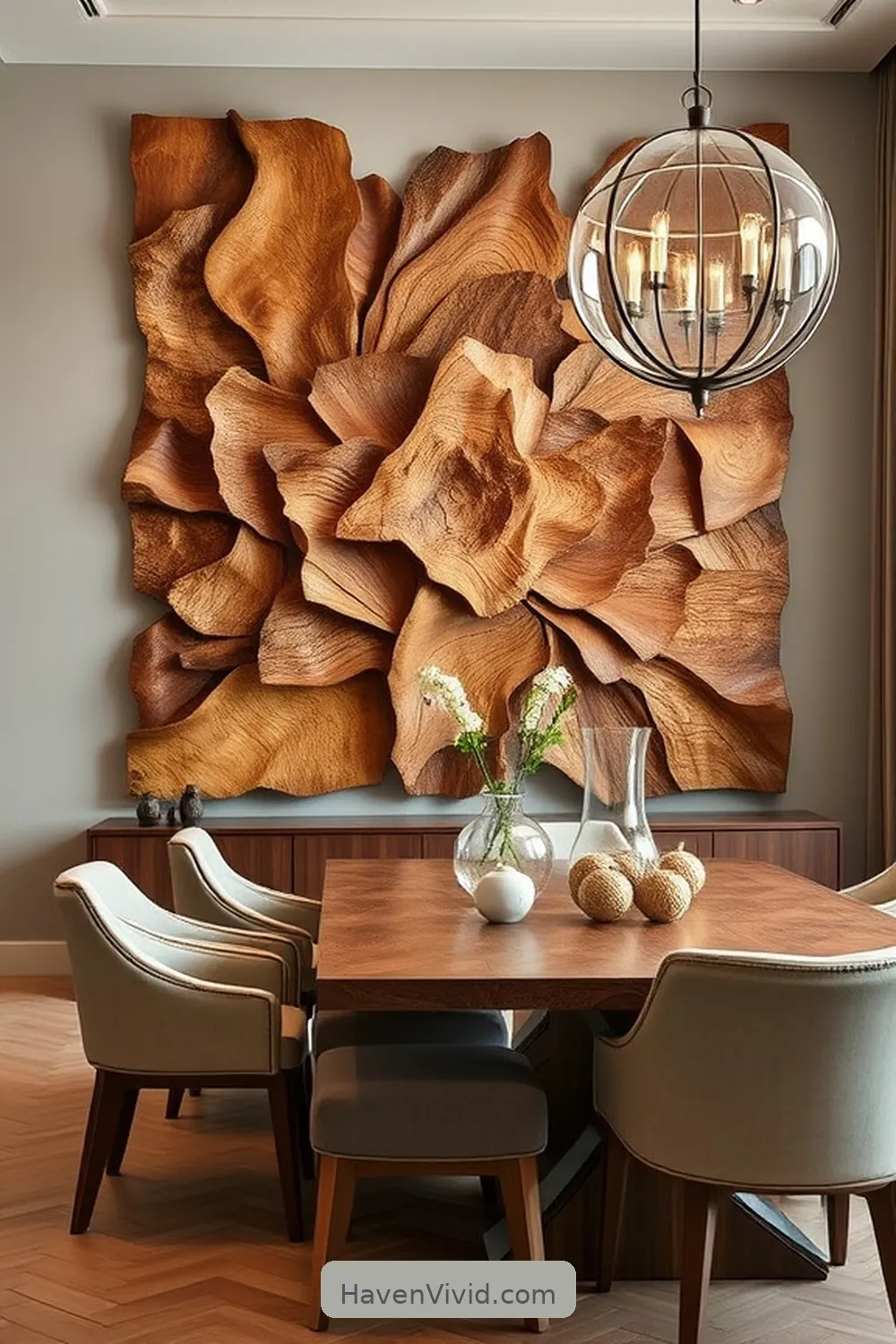 Create Artistic Dining Rooms Using Recycled Wood 6 Incorporating Recycled Wood Into Wall Art for Create Artistic Dining Rooms Using Recycled Wood