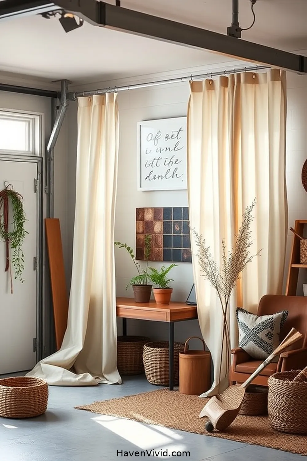 Incorporating Organic Cotton Curtains for Aesthetic Appeal for Create Artistic Garage Spaces Using Organic Cotton