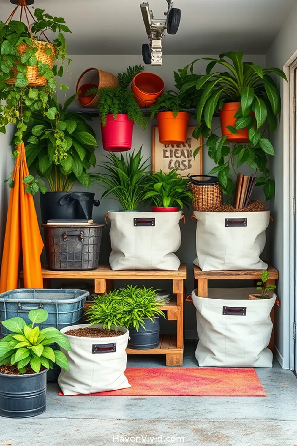 Stylish Storage Solutions Using Organic Cotton Bins for Create Artistic Garage Spaces Using Organic Cotton