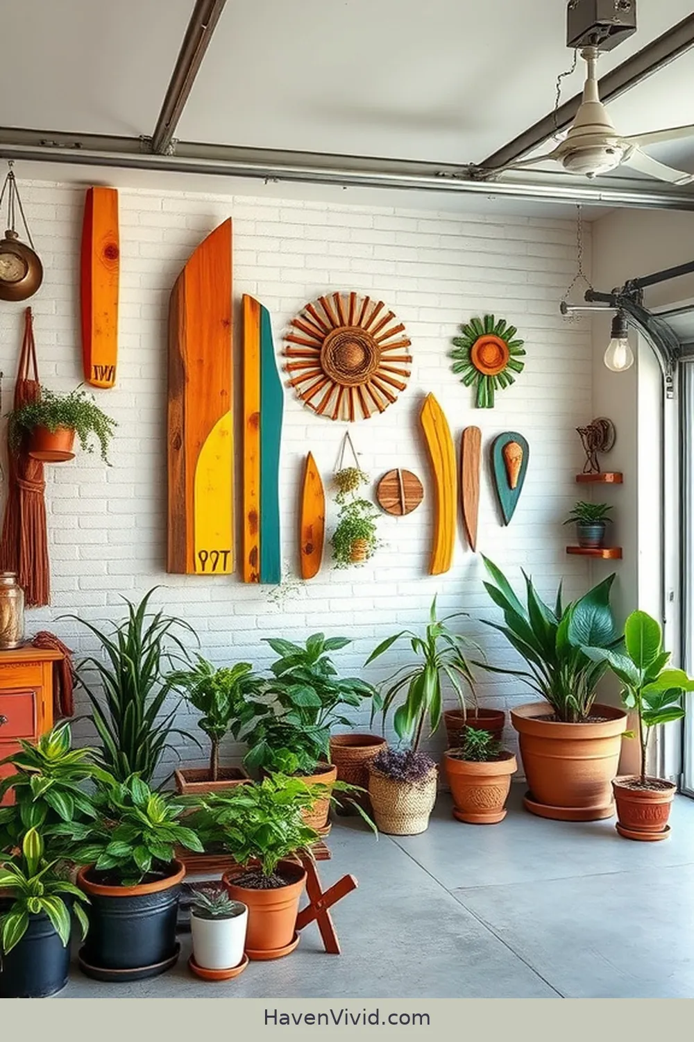 Create Artistic Garage Spaces Using Reclaimed Materials 8 Incorporating Art and Decor for Create Artistic Garage Spaces Using Reclaimed Materials