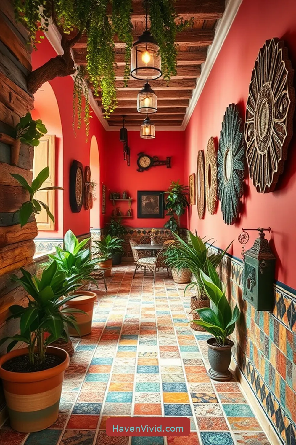 Create Artistic Hallway Spaces Using Reclaimed Materials 11 Mixing Textures and Colors for a Dynamic Space for Create Artistic Hallway Spaces Using Reclaimed Materials