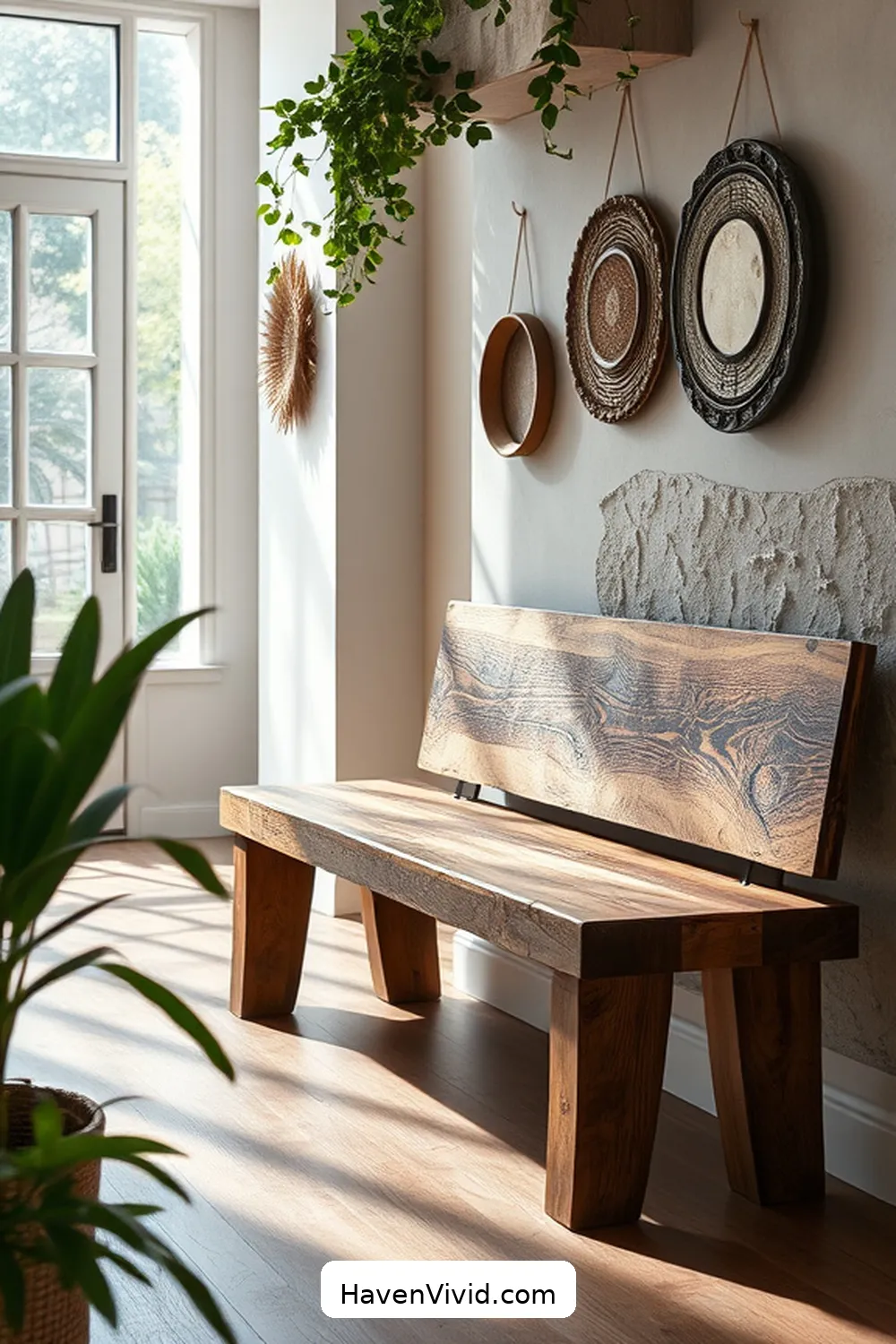 Create Artistic Hallway Spaces Using Recycled Wood 7 Building a Rustic Bench With Reclaimed Wood for Create Artistic Hallway Spaces Using Recycled Wood