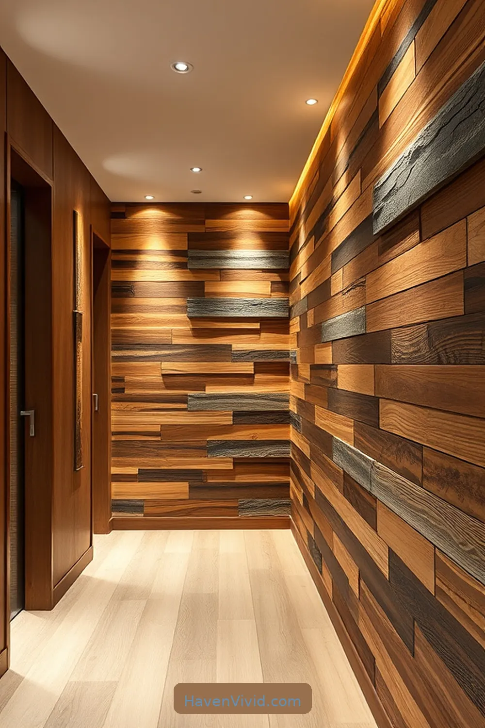 Create Artistic Hallway Spaces Using Recycled Wood 5 Designing a Unique Wood Feature Wall for Create Artistic Hallway Spaces Using Recycled Wood