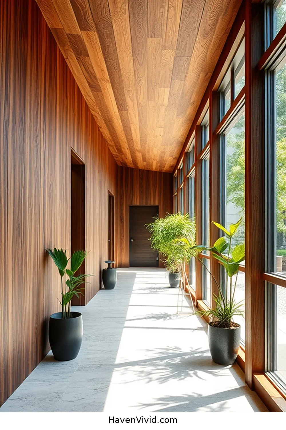 Create Artistic Hallway Spaces Using Recycled Wood 2 The Benefits of Using Recycled Wood in Home Design for Create Artistic Hallway Spaces Using Recycled Wood