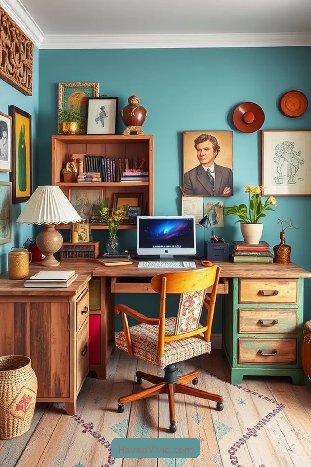 Create Artistic Home Office Spaces Using Reclaimed Materials 7 Creating a Color Palette With Reclaimed Items for Create Artistic Home Office Spaces Using Reclaimed Materials