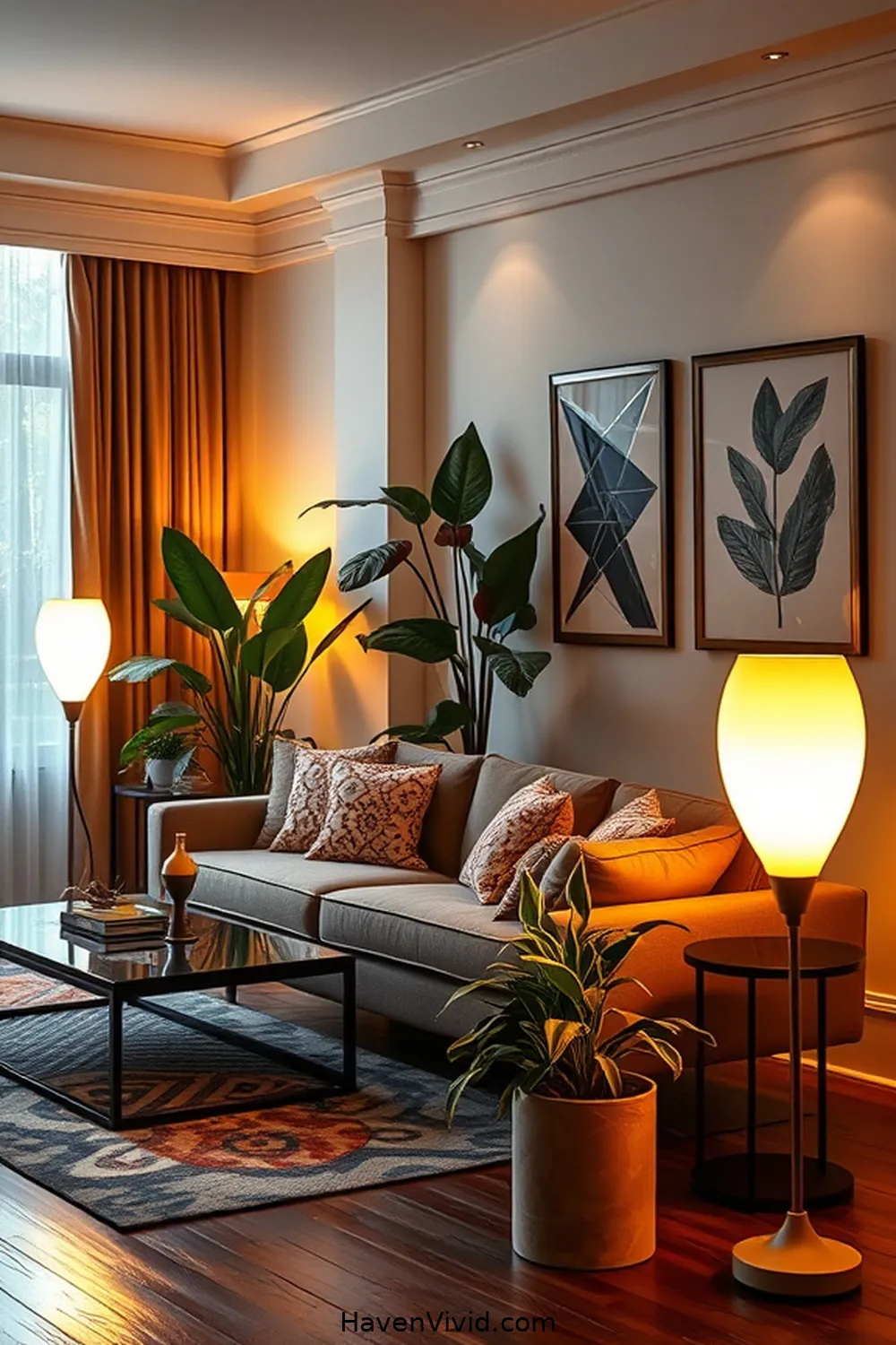 Create Artistic Living Room Spaces Using Solar-Powered Lights 5 Creative Use of Solar Floor Lamps for Create Artistic Living Room Spaces Using Solar-Powered Lights
