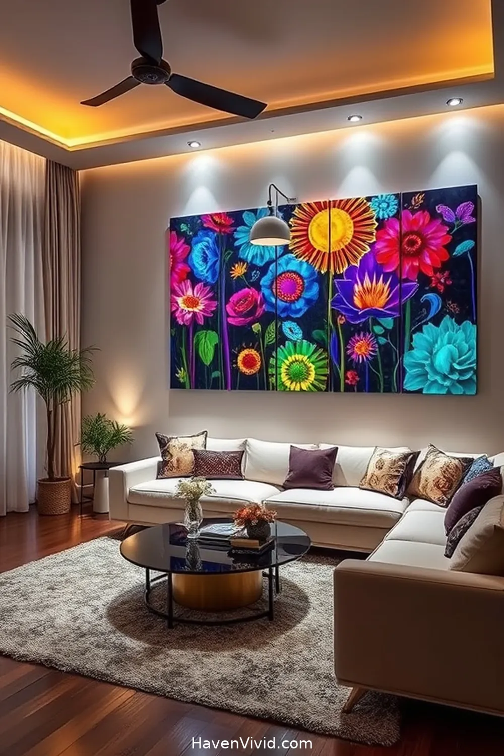 Create Artistic Living Room Spaces Using Solar-Powered Lights 6 Wall Art With Integrated Solar Lighting for Create Artistic Living Room Spaces Using Solar-Powered Lights