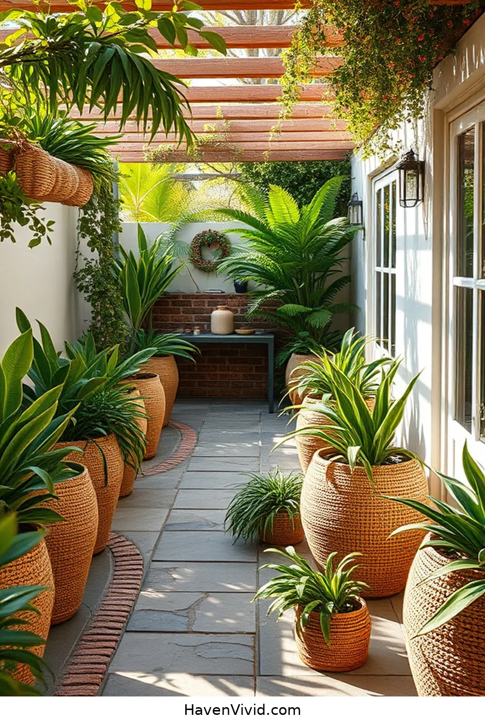 Create Artistic Outdoor Patios Using Natural Fibers 10 Enhancing Your Patio With Planters and Natural Elements for Create Artistic Outdoor Patios Using Natural Fibers