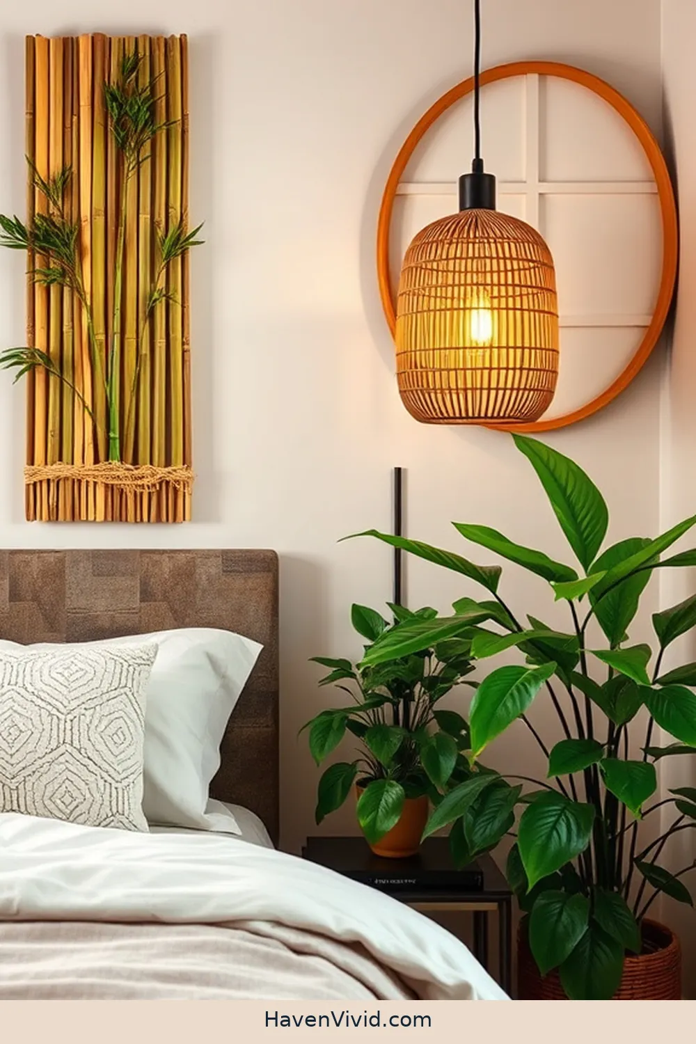 DIY Bamboo Art Projects for Personal Touch for Create Artistic Spaces in Your Bedroom Using Bamboo