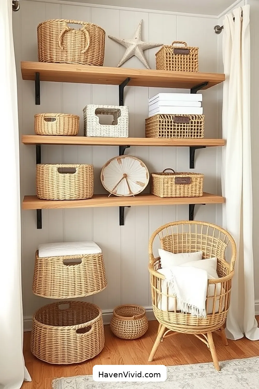 Create a Coastal Living Nursery Using Recycled Wood 9 Organizing With Functional yet Stylish Storage for Create a Coastal Living Nursery Using Recycled Wood