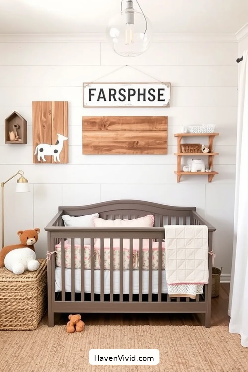 Create a Cozy Farmhouse Nursery Using Recycled Wood 8 Fun and Functional Décor: Wall Art and Signage for Create a Cozy Farmhouse Nursery Using Recycled Wood