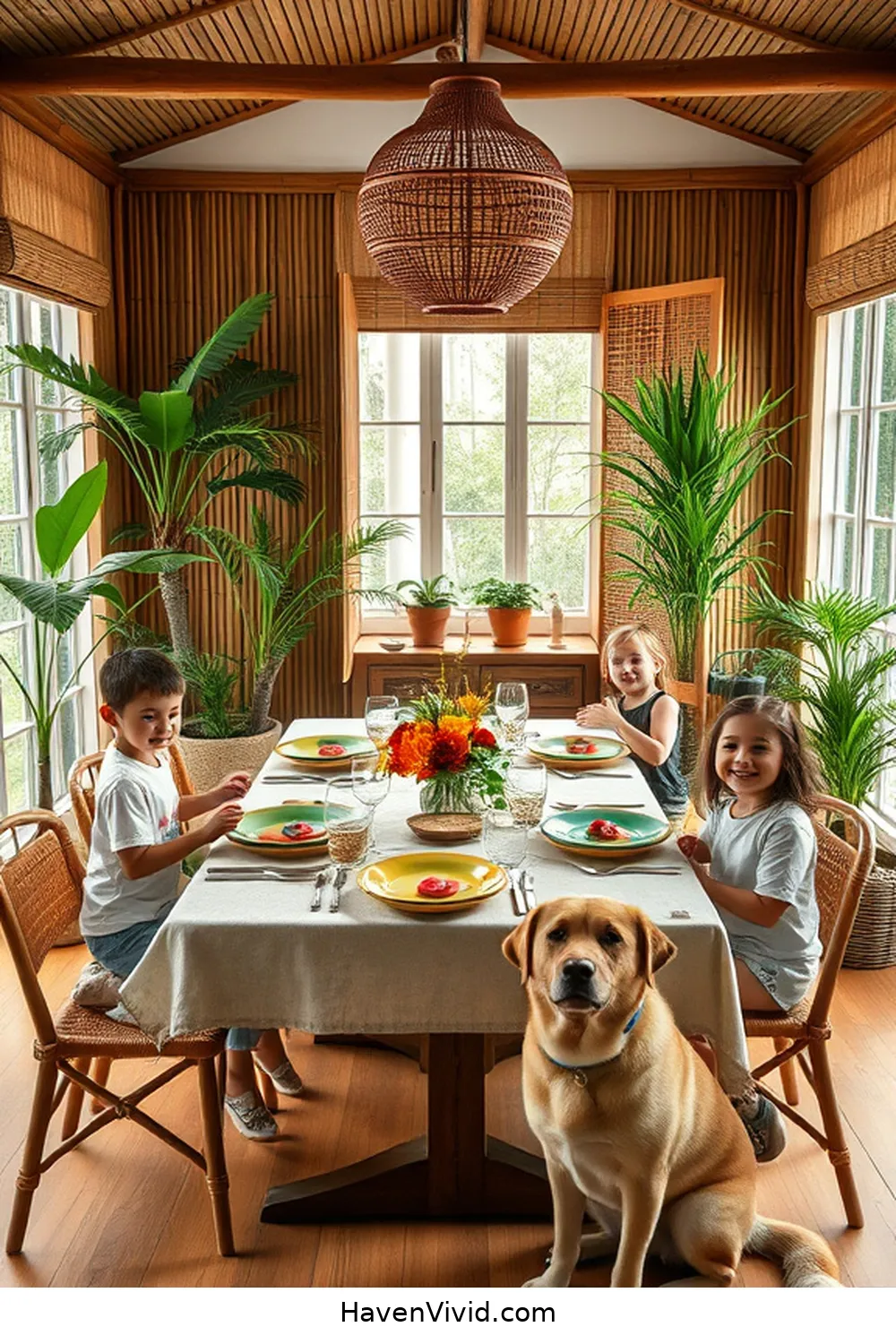 Create a Family-Friendly Dining Room Using Bamboo 7 Personalizing Your Bamboo Dining Room Style for Create a Family-Friendly Dining Room Using Bamboo