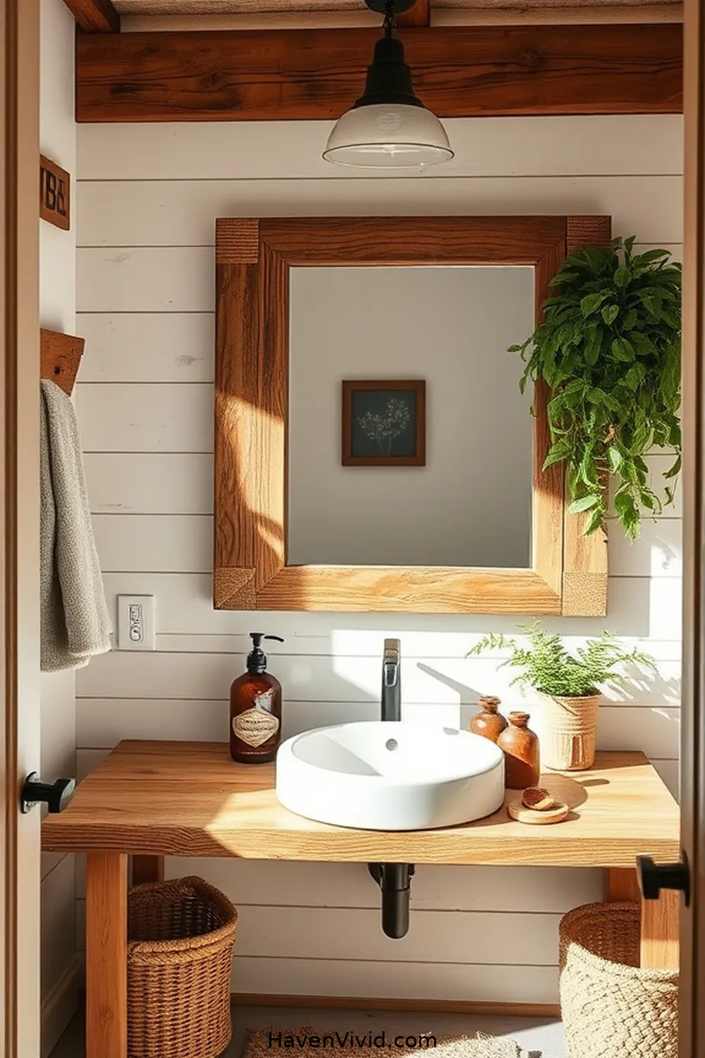 Create a Farmhouse Bathroom Aesthetic Using Recycled Wood 6 DIY Wooden Mirrors for Farmhouse Charm for Create a Farmhouse Bathroom Aesthetic Using Recycled Wood