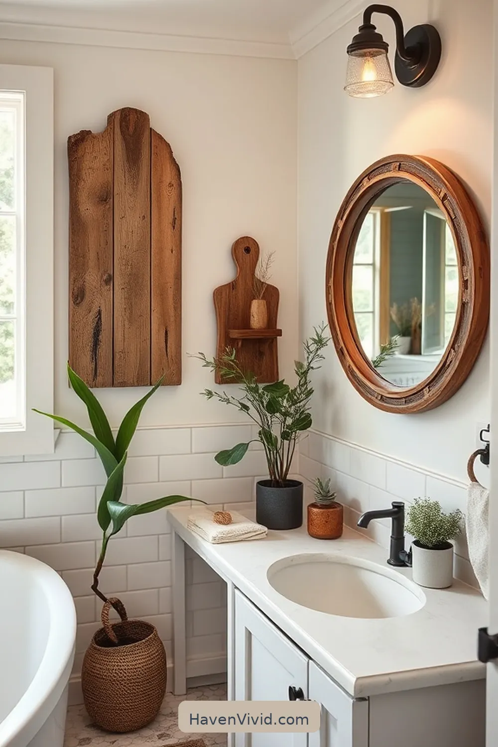 Create a Farmhouse Bathroom Aesthetic Using Recycled Wood 11 Finishing Touches: Accessories and Décor With Reclaimed Wood for Create a Farmhouse Bathroom Aesthetic Using Recycled Wood