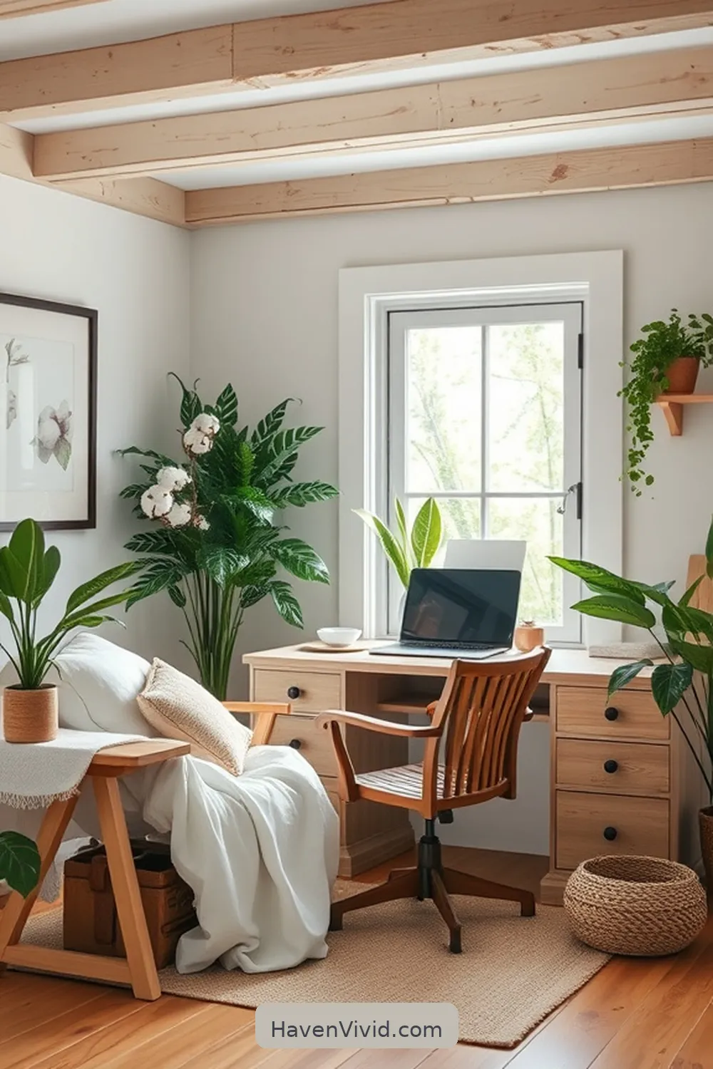 Maintaining Sustainability in Decor for Create a Farmhouse Home Office Using Organic Cotton Decor