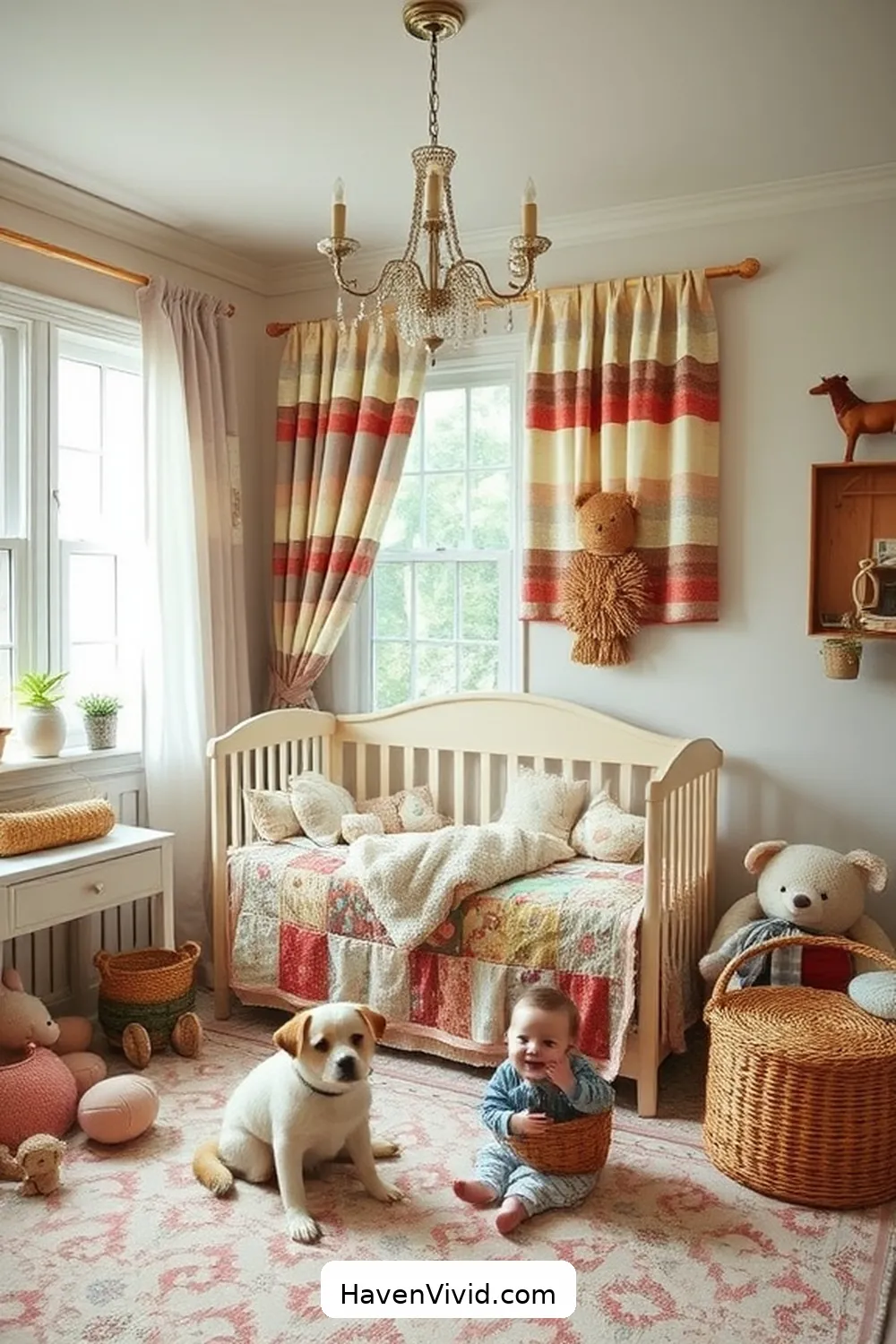 Create a Farmhouse Nursery Using Reclaimed Materials 6 Incorporating Salvaged Textiles Into the Design for Create a Farmhouse Nursery Using Reclaimed Materials
