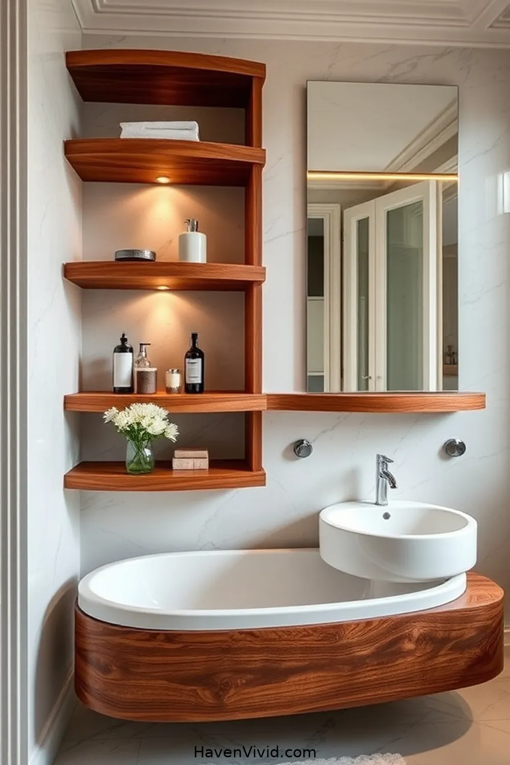 Create a Glamorous Bathroom Using Recycled Wood for a Luxurious Lifestyle 6 Creating Unique Wood Shelving Solutions for Create a Glamorous Bathroom Using Recycled Wood for a Luxurious Lifestyle
