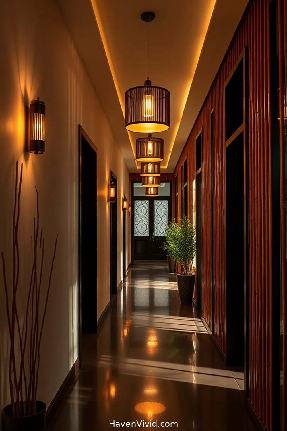 Create a Glamorous Hallway Using Bamboo Decor for a Chic Lifestyle 8 Lighting Options to Highlight Bamboo Accents for Create a Glamorous Hallway Using Bamboo Decor for a Chic Lifestyle