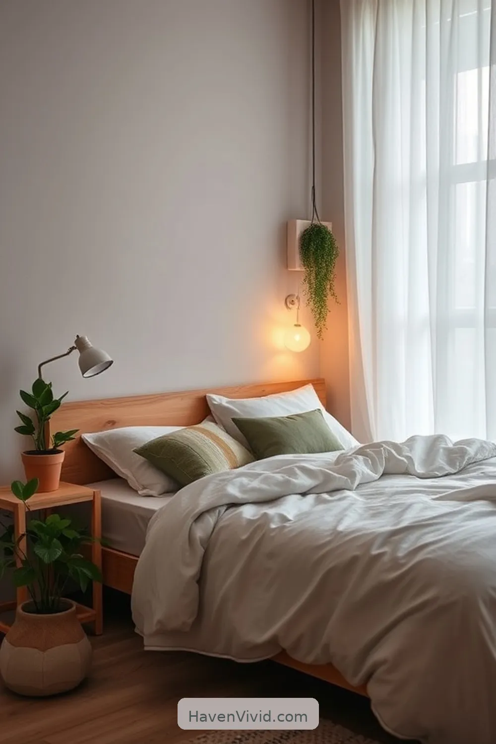 Create a Minimalist Bedroom Using Solar-Powered Lights in 7 Steps 7 Add Natural Elements for Create a Minimalist Bedroom Using Solar-Powered Lights in 7 Steps