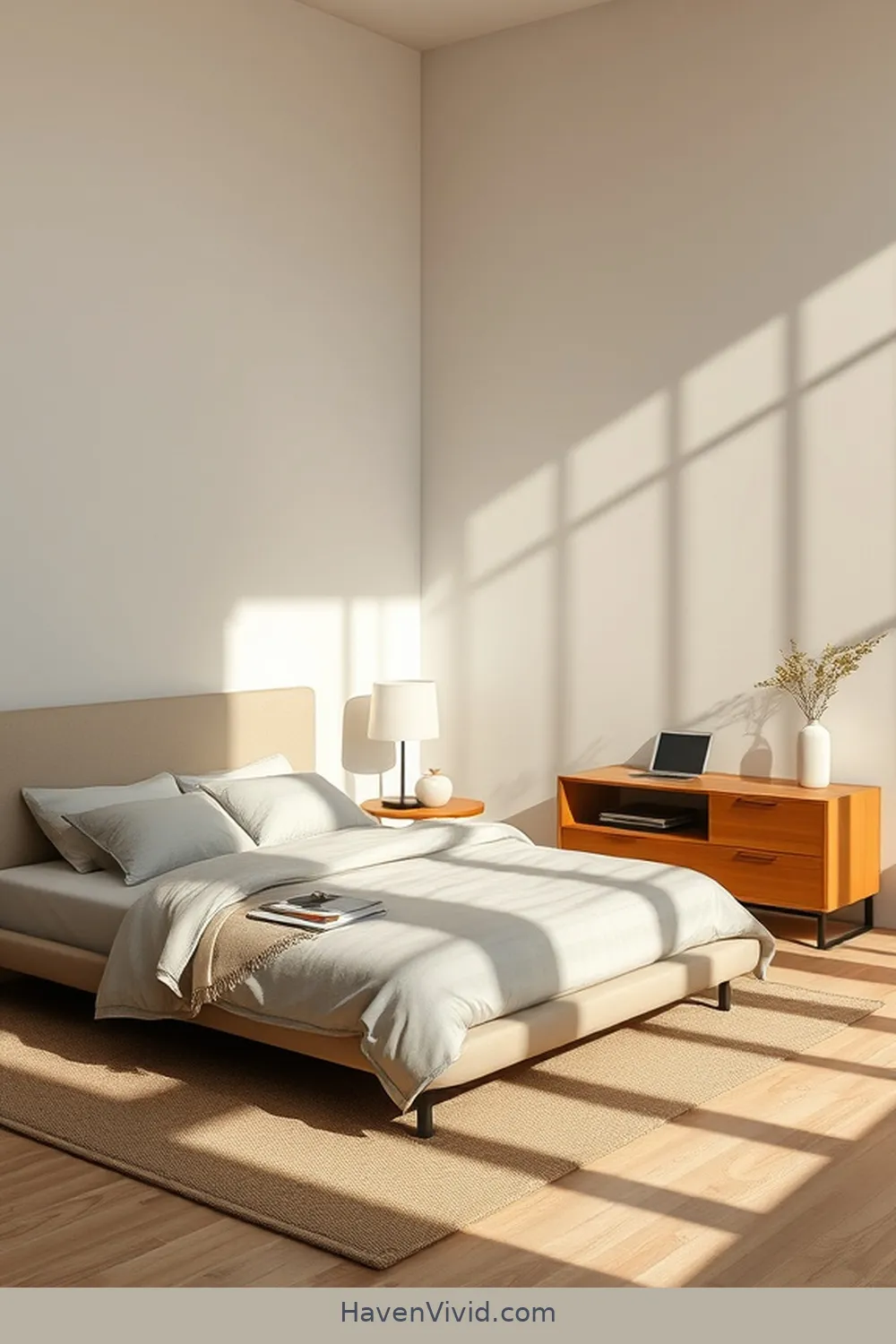 Create a Minimalist Bedroom Using Solar-Powered Lights in 7 Steps 6 Incorporate Functional Furniture for Create a Minimalist Bedroom Using Solar-Powered Lights in 7 Steps