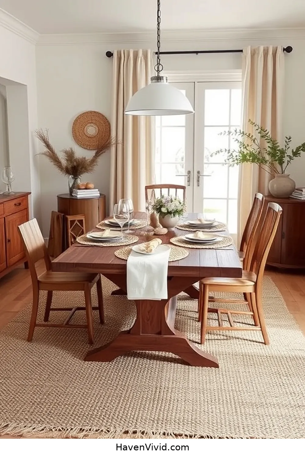 Create a Minimalist Dining Room Using Natural Fibers for a Simpler Lifestyle 5 Creating a Focal Point With Natural Textiles for Create a Minimalist Dining Room Using Natural Fibers for a Simpler Lifestyle