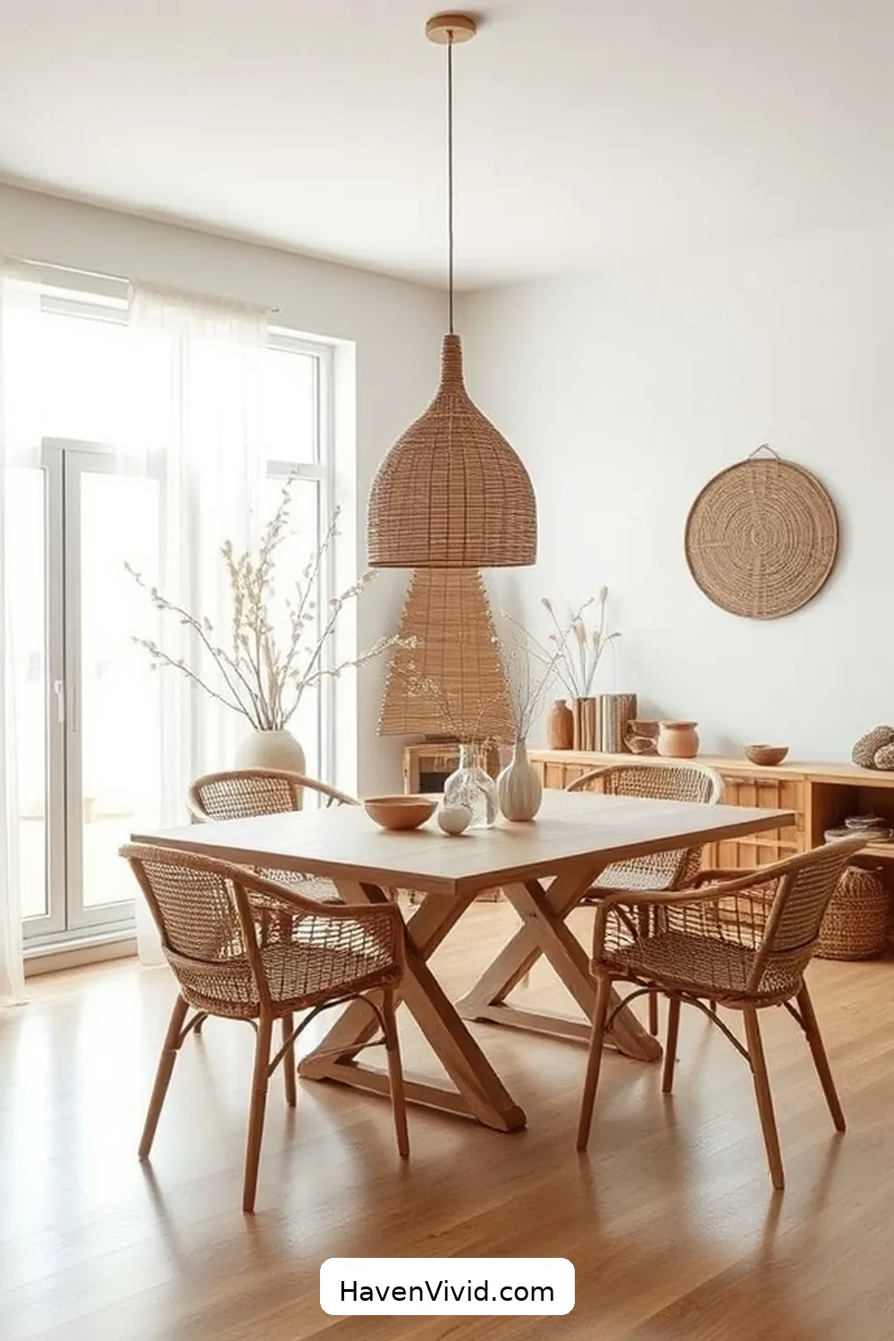 Create a Minimalist Dining Room Using Natural Fibers for a Simpler Lifestyle 8 Enhancing Lighting to Highlight Natural Elements for Create a Minimalist Dining Room Using Natural Fibers for a Simpler Lifestyle