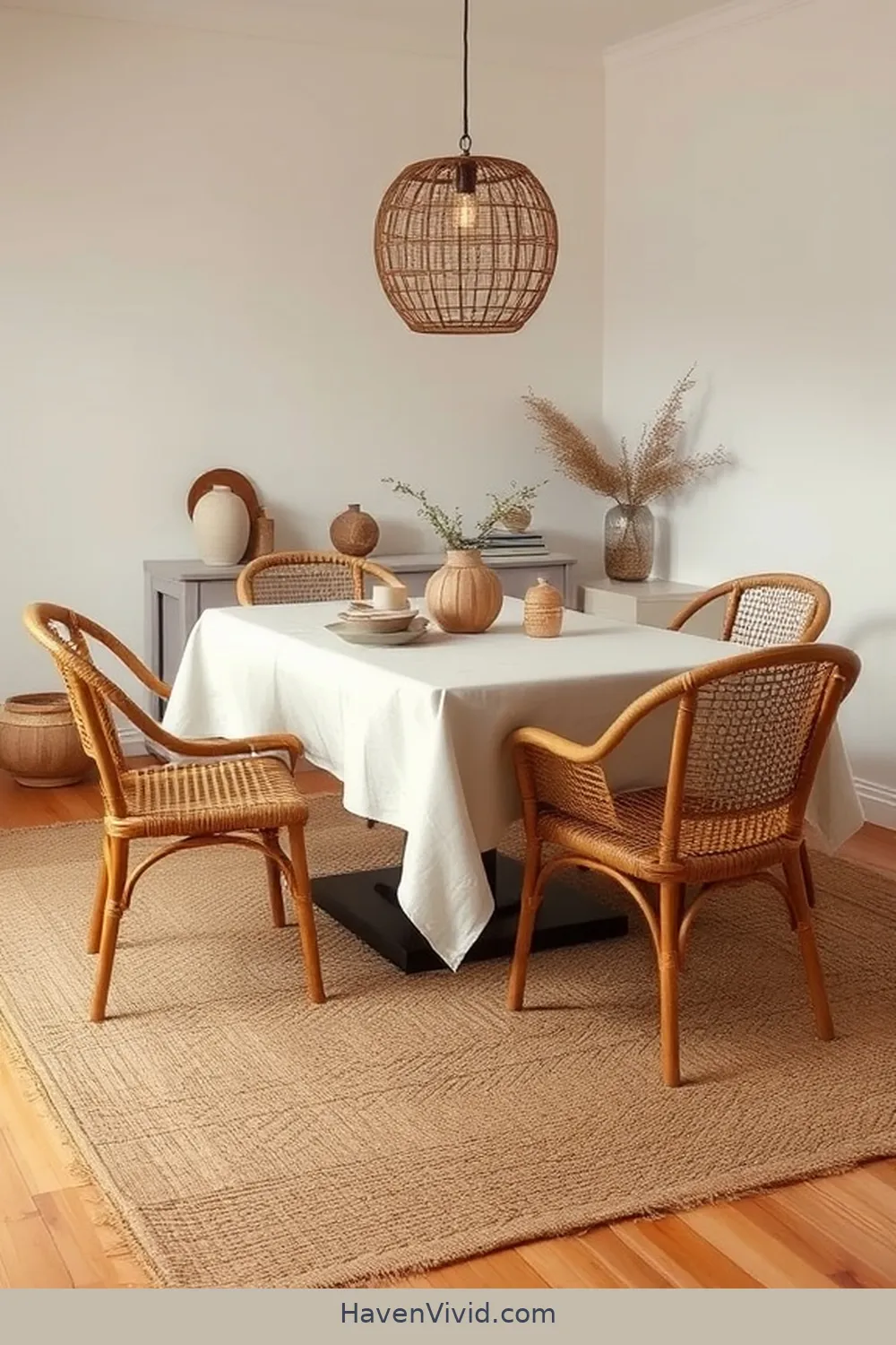 Create a Minimalist Dining Room Using Natural Fibers for a Simpler Lifestyle 7 Incorporating Color and Texture With Natural Fibers for Create a Minimalist Dining Room Using Natural Fibers for a Simpler Lifestyle