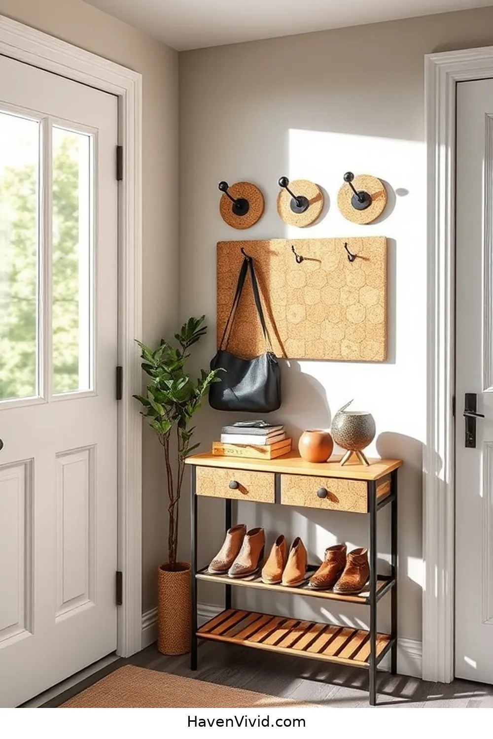 Create a Minimalist Lifestyle Entryway Using Cork in 5 Steps 4 Use Cork Accessories to Maximize Organization for Create a Minimalist Lifestyle Entryway Using Cork in 5 Steps