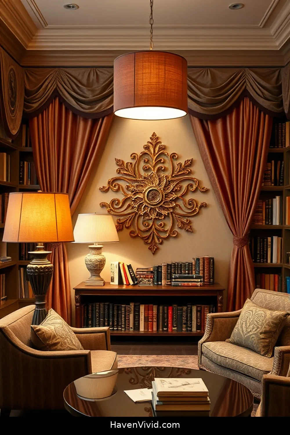 Creating a Glamorous Library Using Upcycled Fabric for a Chic Lifestyle 11 Sustainable Lighting Solutions With Fabric Elements for Creating a Glamorous Library Using Upcycled Fabric for a Chic Lifestyle