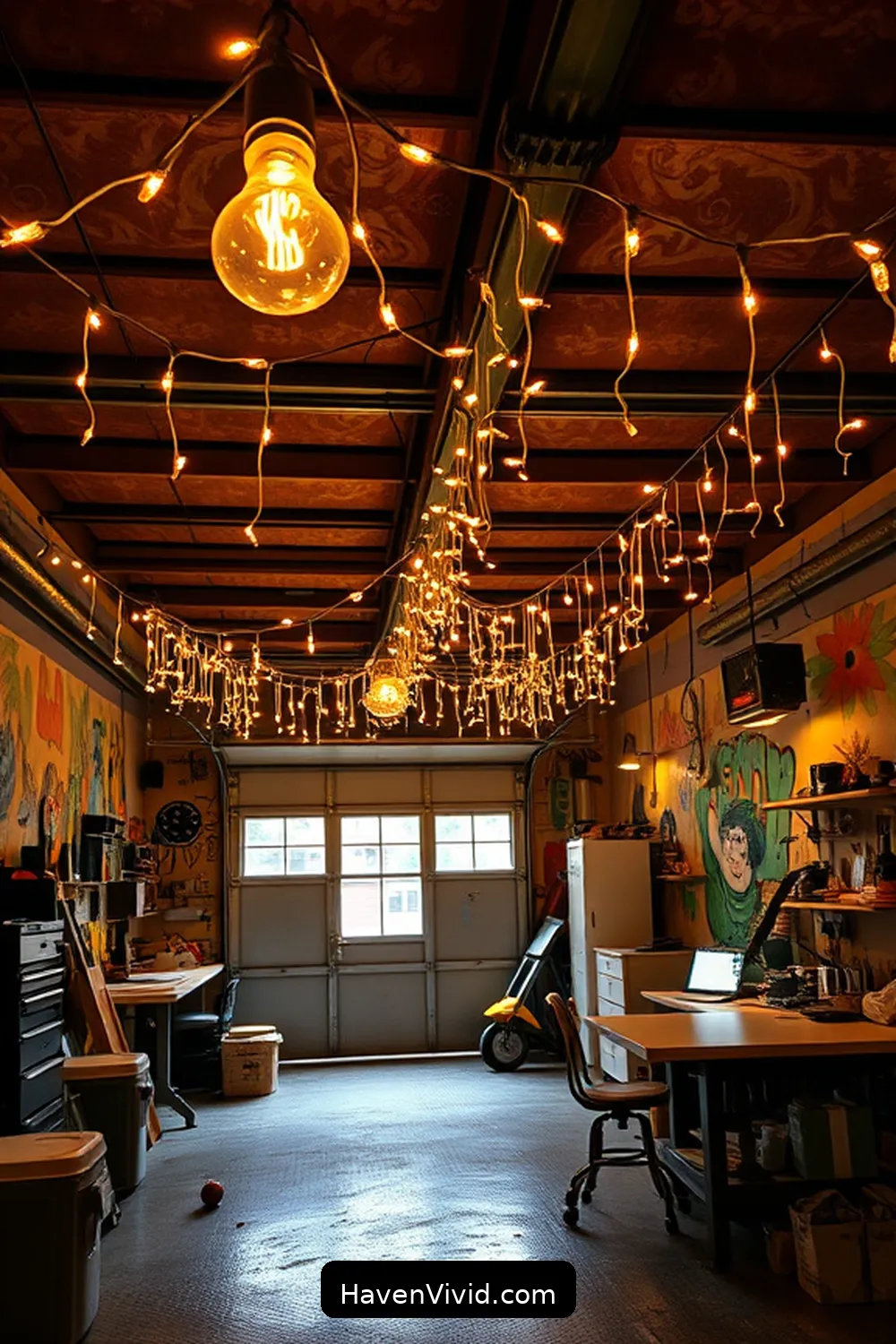 Creative Ways to Illuminate Artistic Garage Spaces Using Solar-Powered Lights 7 Using String Lights to Set the Mood for Creative Ways to Illuminate Artistic Garage Spaces Using Solar-Powered Lights