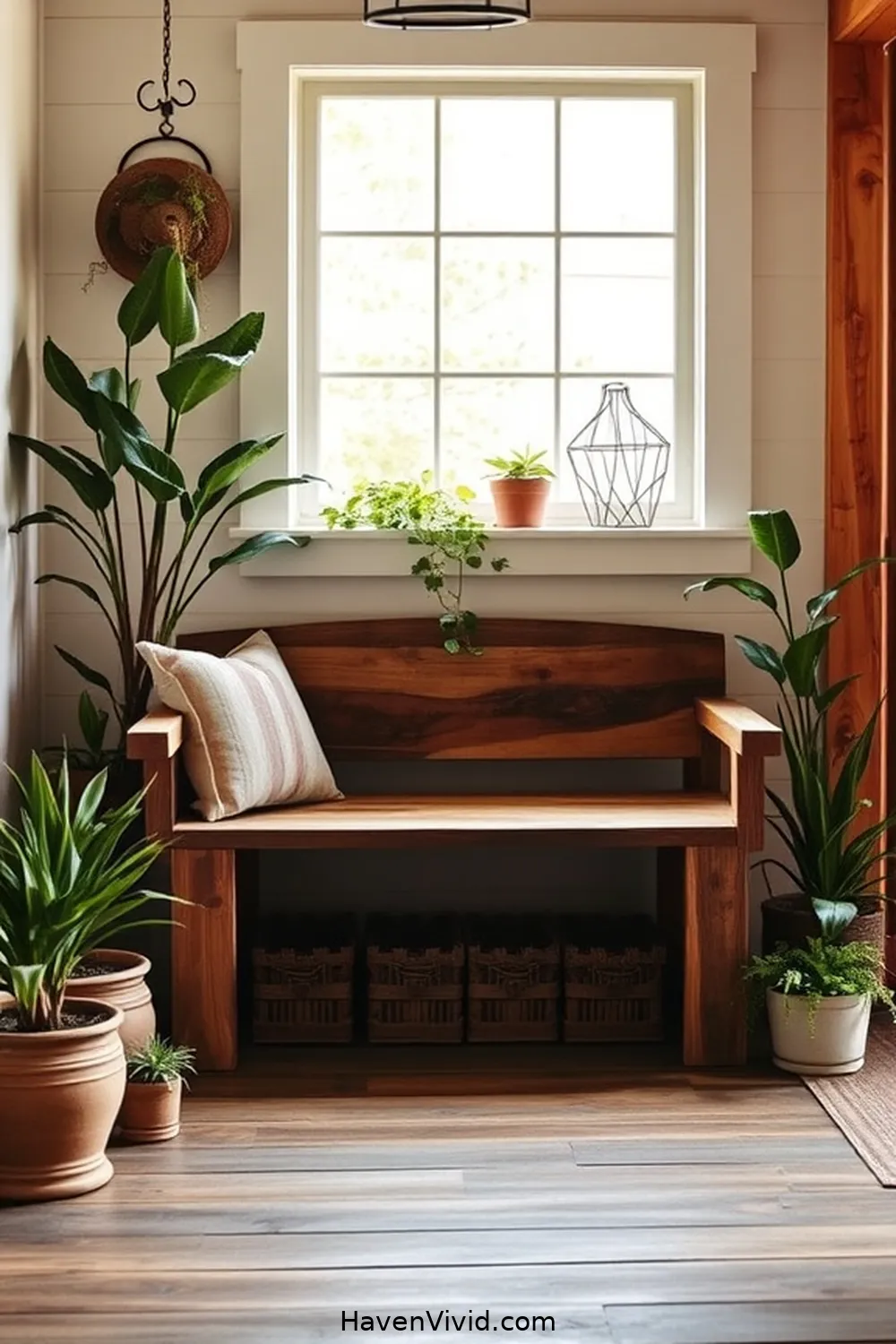 DIY Guide to Farmhouse Living in Your Entryway Using Recycled Wood 4 Building a Farmhouse-Style Bench for Your Entryway for DIY Guide to Farmhouse Living in Your Entryway Using Recycled Wood