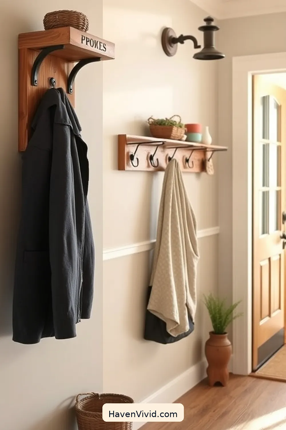 DIY Guide to Farmhouse Living in Your Entryway Using Recycled Wood 3 Crafting a Rustic Coat Rack From Reclaimed Materials for DIY Guide to Farmhouse Living in Your Entryway Using Recycled Wood