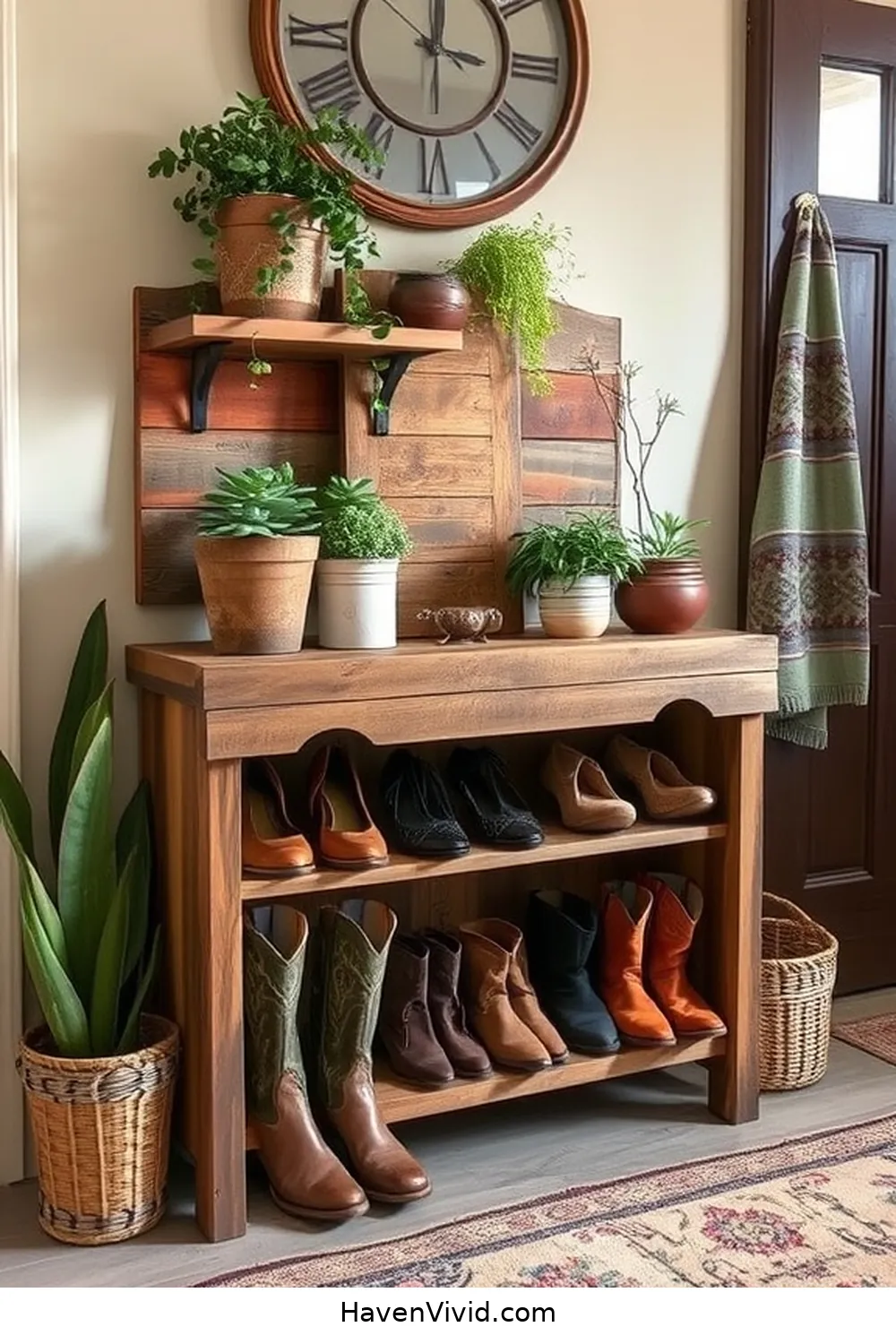 DIY Guide to Farmhouse Living in Your Entryway Using Recycled Wood 6 Designing a Functional Shoe Rack With Recycled Wood for DIY Guide to Farmhouse Living in Your Entryway Using Recycled Wood