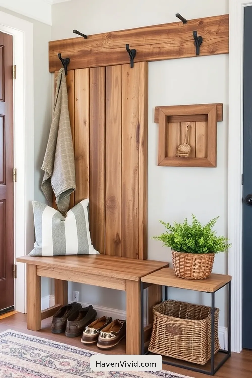 DIY Guide to Farmhouse Living in Your Entryway Using Recycled Wood 11 Organizing Your Entryway With DIY Wooden Storage Solutions for DIY Guide to Farmhouse Living in Your Entryway Using Recycled Wood